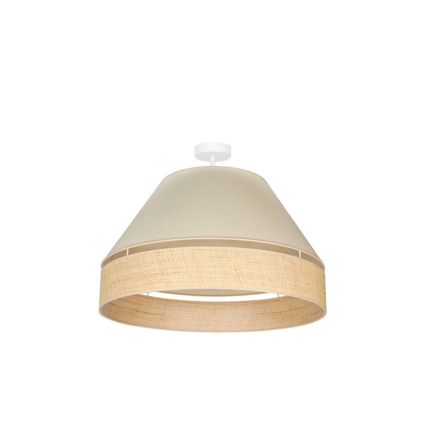 Duolla - Ytmonterad ljuskrona YUTE AVIGNON 1xE27/15W/230V diameter 60 cm grädde/beige