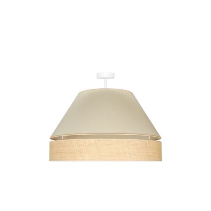 Duolla - Ytmonterad ljuskrona YUTE AVIGNON 1xE27/15W/230V diameter 60 cm grädde/beige