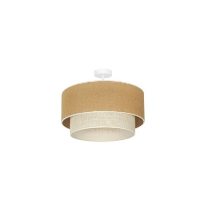 Duolla - Ytmonterad ljuskrona YUTE BOHO 1xE27/15W/230V diameter 45 cm brun/grädde