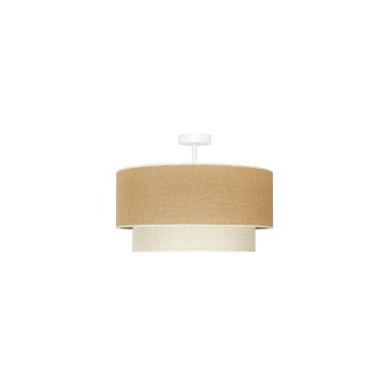 Duolla - Ytmonterad ljuskrona YUTE BOHO 1xE27/15W/230V diameter 45 cm brun/grädde