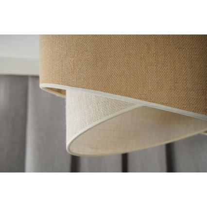 Duolla - Ytmonterad ljuskrona YUTE CELLO 1xE27/15W/230V diameter 45 cm brun/grå