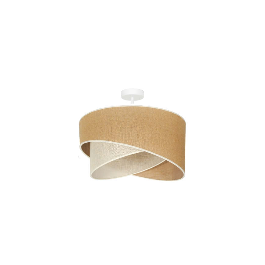 Duolla - Ytmonterad ljuskrona YUTE CELLO 1xE27/15W/230V diameter 45 cm brun/grå