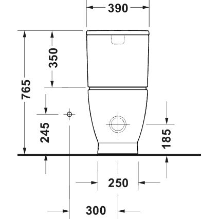 Duravit 20600900002 - D-CODE WC-kombination, keramik, blank vit