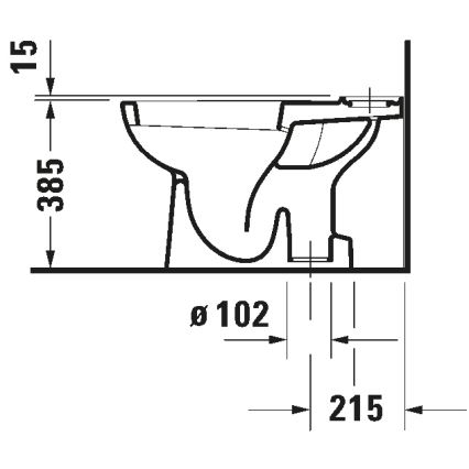 Duravit 21110100002 – D-CODE kompakttoalett i keramik, högblank vit