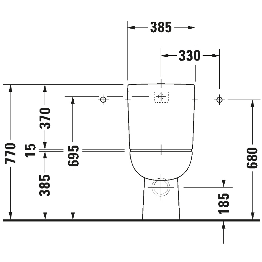 Duravit 21110900002 - WC-kombi D-CODE keramik/blank vit