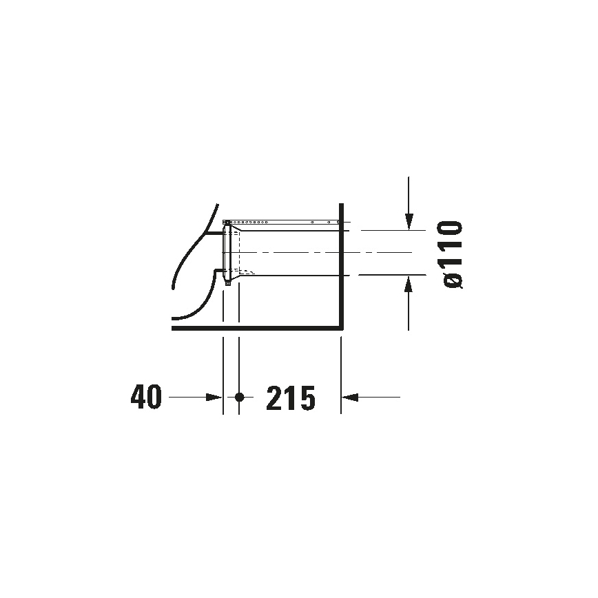 Duravit 21180900002 - WC-kombination D-CODE, keramik i högblank vit