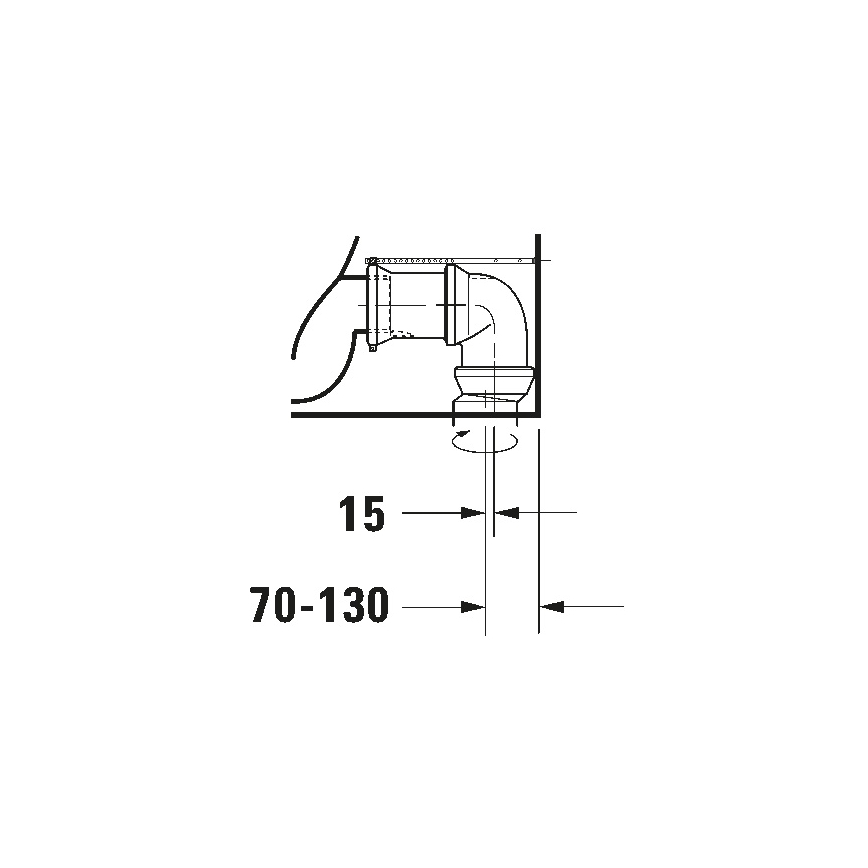 Duravit 21180900002 - WC-kombination D-CODE, keramik i högblank vit