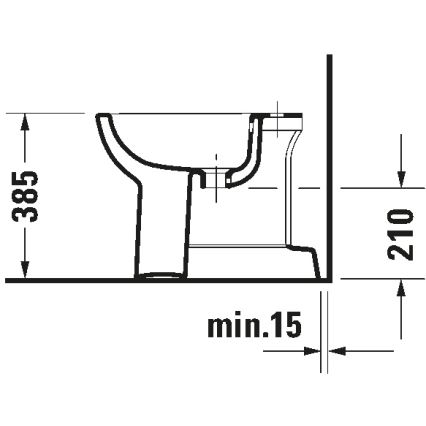 Duravit 22371000002 - Fristående bidé D-CODE 35,5x52,5 cm keramik/blank vit