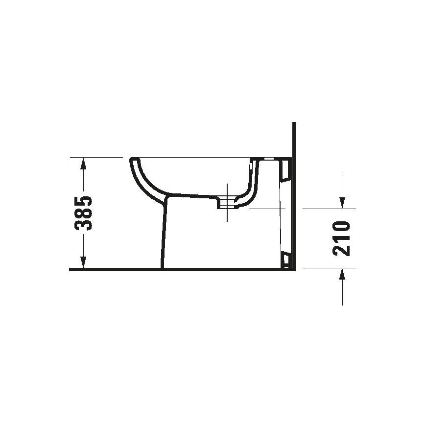 Duravit 22411000002 - Golvstående bidé D-CODE 35,5 x 52,5 cm keramik/blank vit