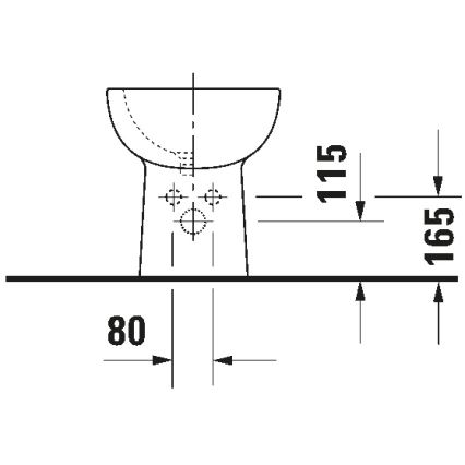 Duravit 22411000002 - Golvstående bidé D-CODE 35,5 x 52,5 cm keramik/blank vit