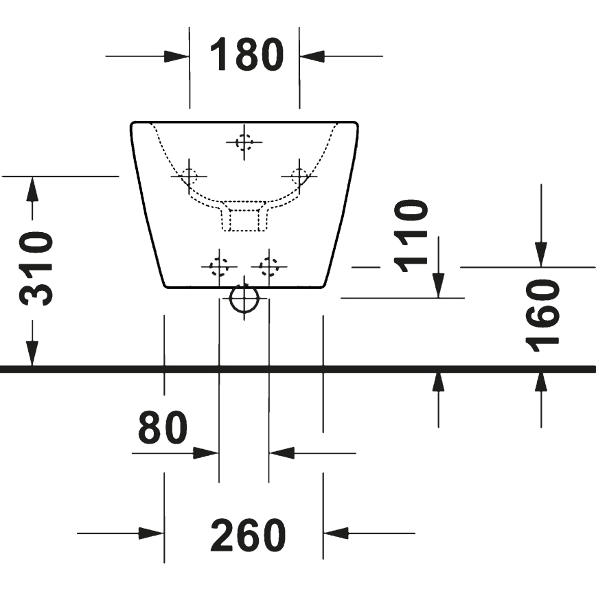 Duravit 2294150000 - Väggmonterad bidé D-NEO keramik/glänsande vit