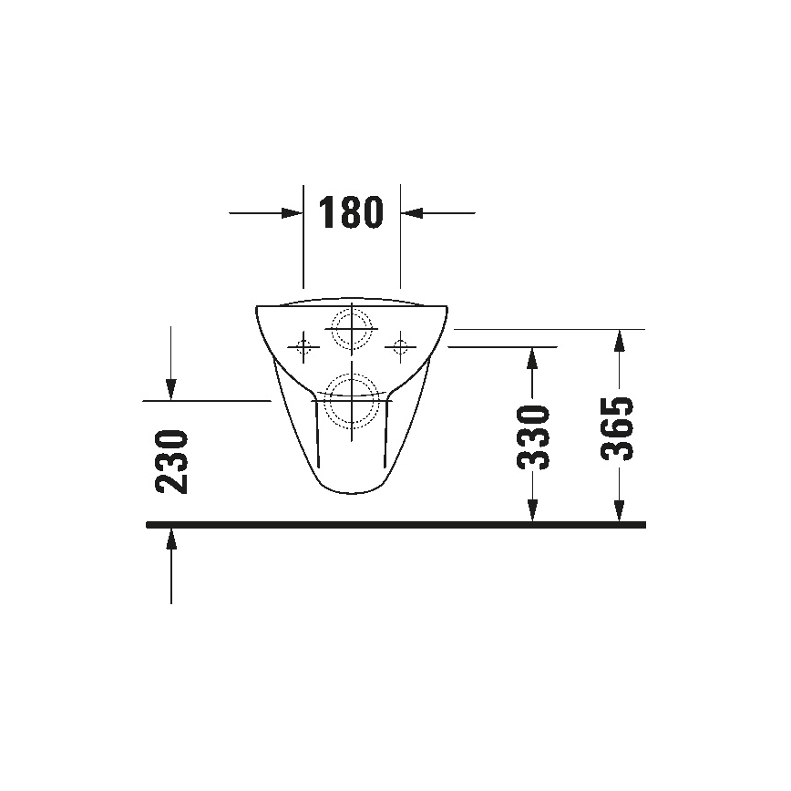 Duravit 25350900002 - Vägghängd WC D-CODE keramik/blank vit