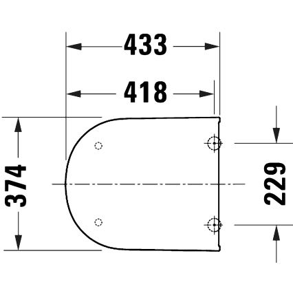 Duravit 28210000 - Toalettsits D-CODE 37,4x43,3 cm vit