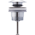 Duravit 50521000 - Bottenventil för tvättställ, trycköppning (PUSH-OPEN), Ø 6,3 cm, blankpolerad krom