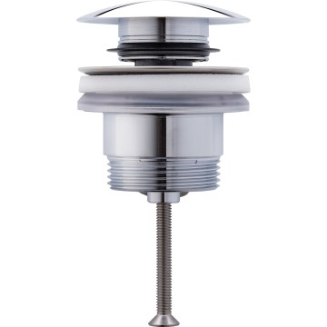 Duravit 50521000 - Bottenventil för tvättställ, trycköppning (PUSH-OPEN), Ø 6,3 cm, blankpolerad krom