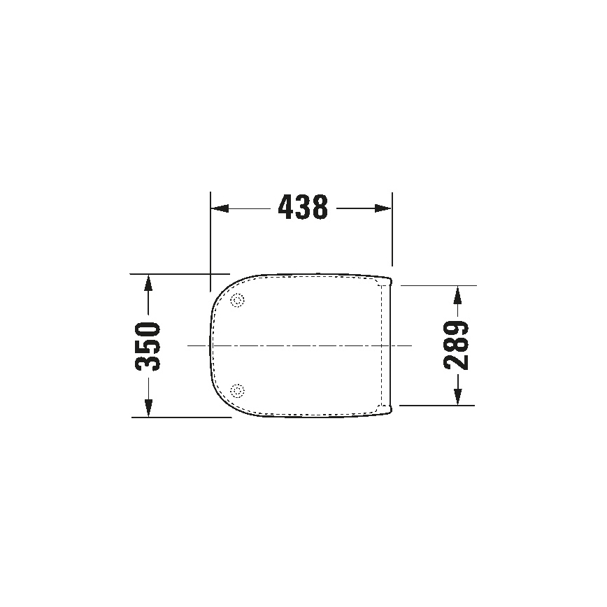 Duravit 67390099 - Toalettsits SoftClose D-CODE 35x43,8 cm vit