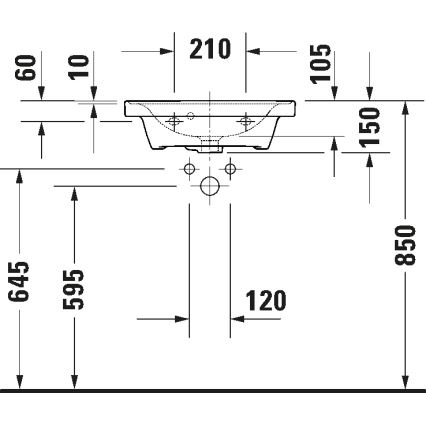 Duravit 742500060 - Vägghängt tvättställ D-NEO 50x40 cm keramik/blank vit