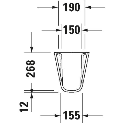 Duravit 8571800002 - Sifonskydd D-CODE 30x26,8 cm keramik/blank vit