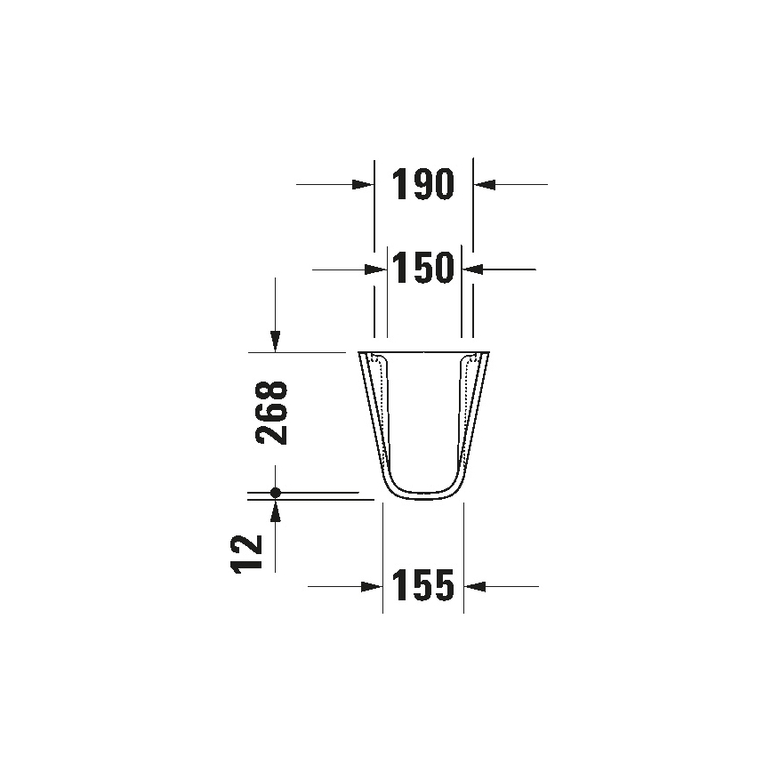 Duravit 8571800002 - Sifonskydd D-CODE 30x26,8 cm keramik/blank vit