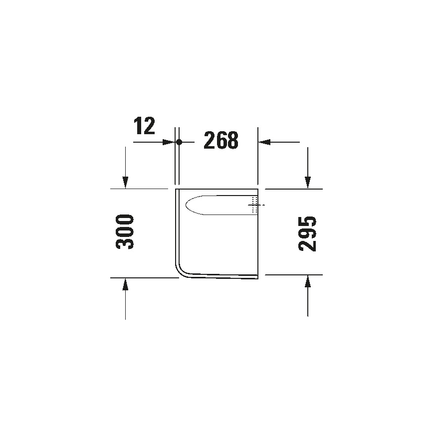 Duravit 8571800002 - Sifonskydd D-CODE 30x26,8 cm keramik/blank vit