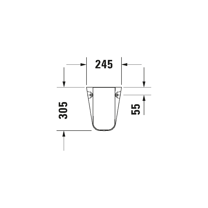 Duravit 8571800002 - Sifonskydd D-CODE 30x26,8 cm keramik/blank vit