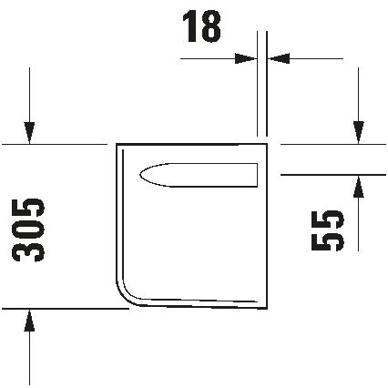 Duravit 8571800002 - Sifonskydd D-CODE 30x26,8 cm keramik/blank vit