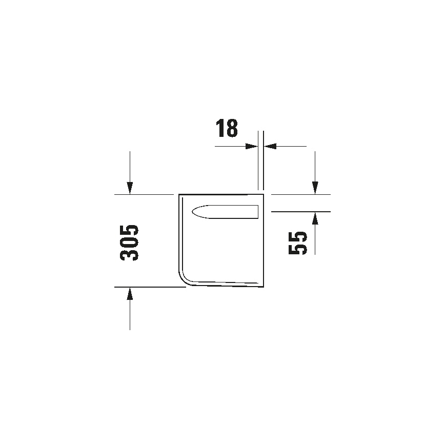 Duravit 8571800002 - Sifonskydd D-CODE 30x26,8 cm keramik/blank vit