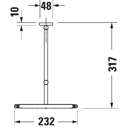 Duravit 99121000 - Väggmonterad sminkspegel D-CODE, blank krom