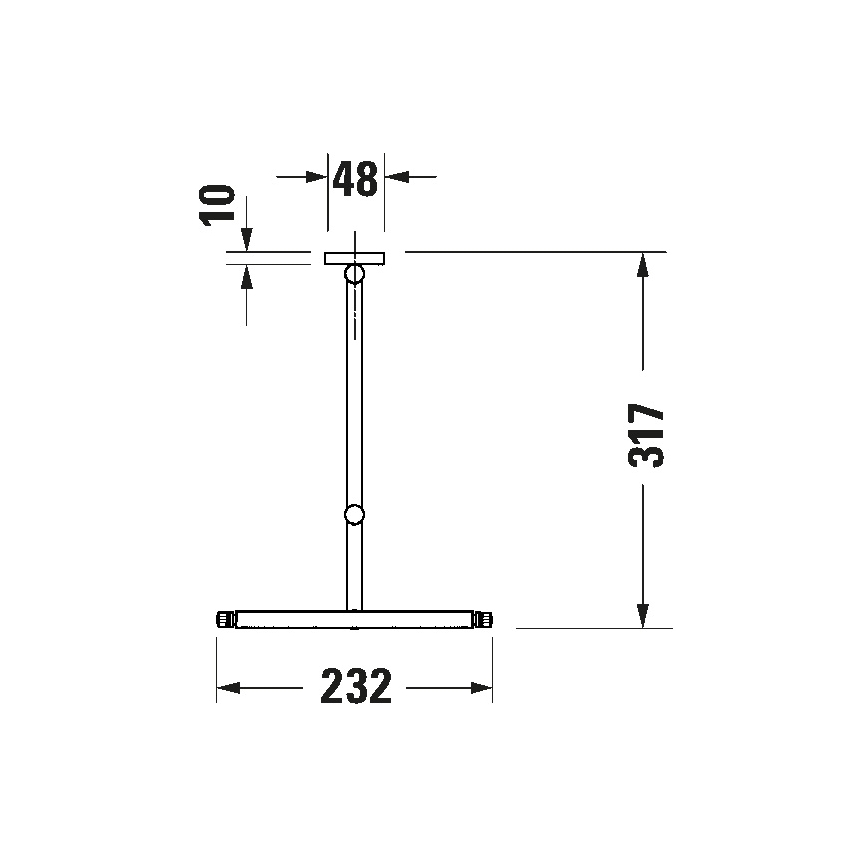 Duravit 99121000 - Väggmonterad sminkspegel D-CODE, blank krom