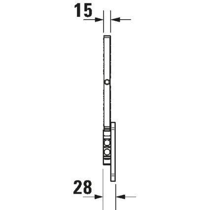 Duravit 99121000 - Väggmonterad sminkspegel D-CODE, blank krom