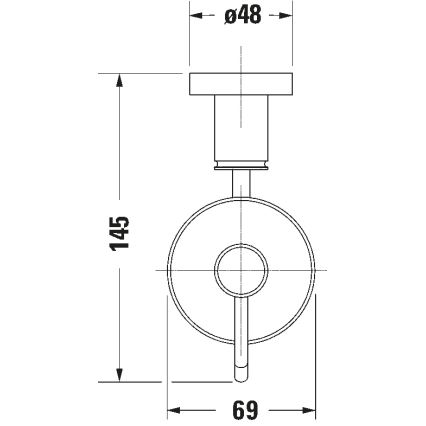 Duravit 99161000 -Väggmonterad tvåldispenser D-CODE 390 ml frostat glas/blank krom