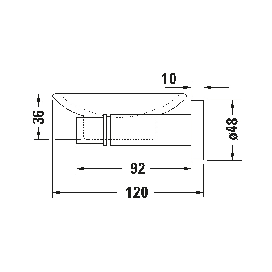 Duravit 99174600 - Väggmonterad tvålhållare D-CODE vänster matt svart