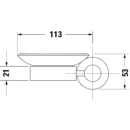 Duravit 99174600 - Väggmonterad tvålhållare D-CODE vänster matt svart