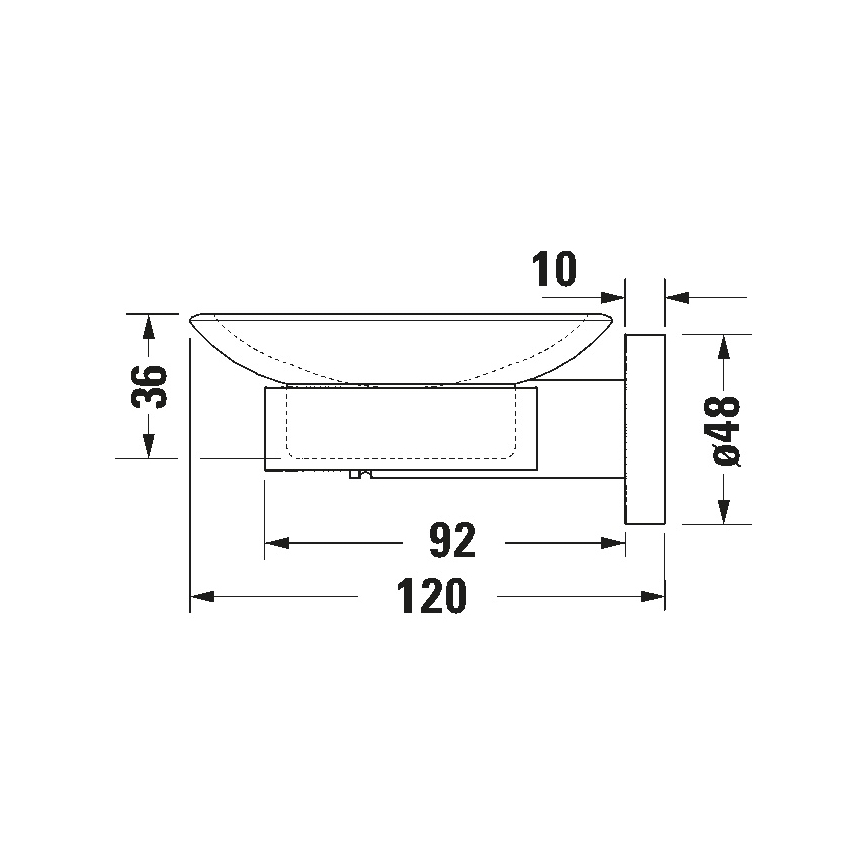 Duravit 99181000 - Väggmonterad tvålhållare D-CODE högerutförande blank krom