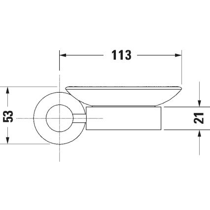 Duravit 99181000 - Väggmonterad tvålhållare D-CODE högerutförande blank krom