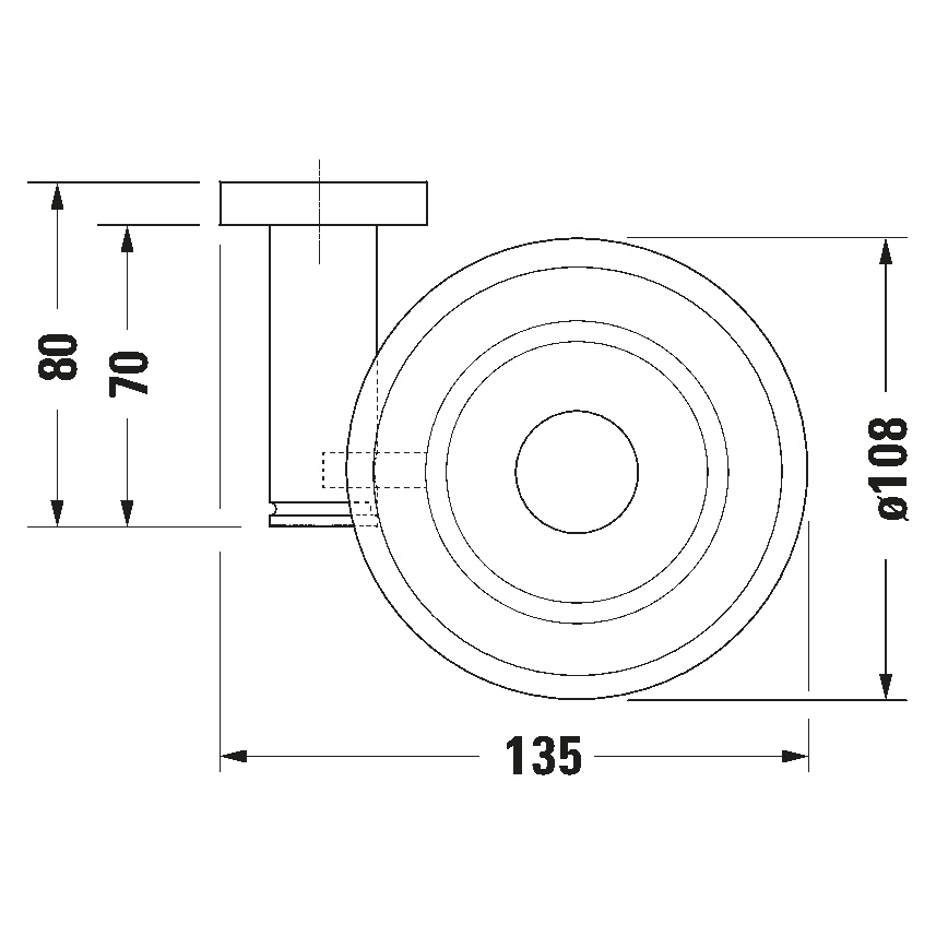 Duravit 99181000 - Väggmonterad tvålkopp D-CODE, högerutförande, polerad krom