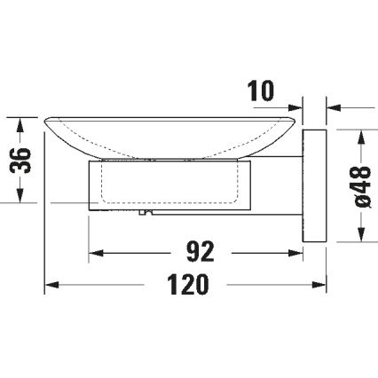 Duravit 99184600 - Väggmonterad tvålhållare D-CODE, höger, matt svart