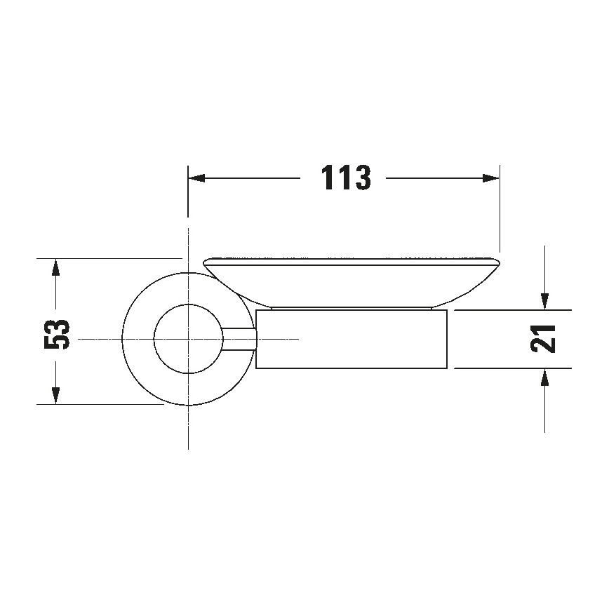 Duravit 99184600 - Väggmonterad tvålhållare D-CODE, höger, matt svart