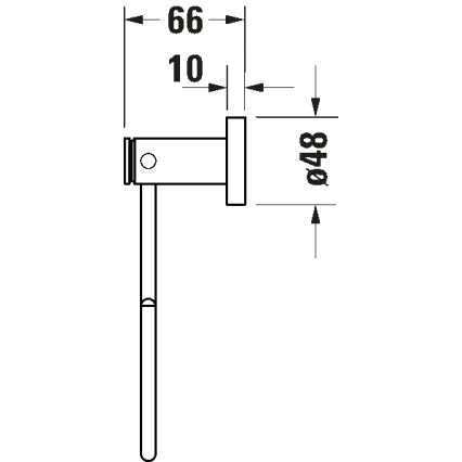 Duravit 99214600 - Väggmonterad handdukshållare D-CODE, matt svart