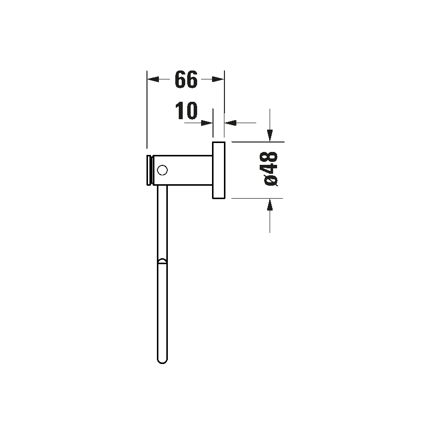 Duravit 99214600 - Väggmonterad handdukshållare D-CODE, matt svart