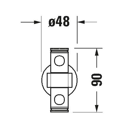 Duravit 99221000 - Väggmonterad handdukshängare D-CODE 44,7 cm polerat krom