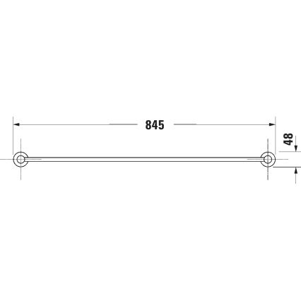 Duravit 99231000 - Väggmonterad handdukshängare D-CODE 84,5 cm, polerad krom