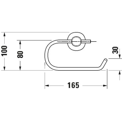 Duravit 99264600 - Toalettrullshållare D-CODE matt svart