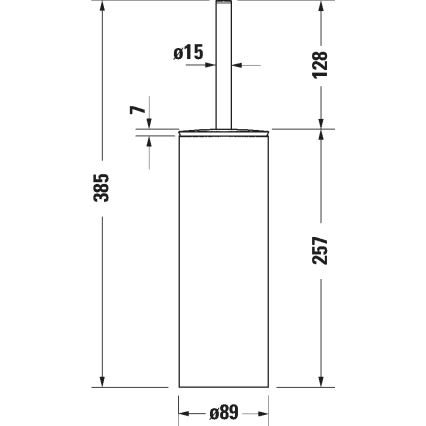 Duravit 99284600 - Fristående WC-borste D-CODE mattsvart