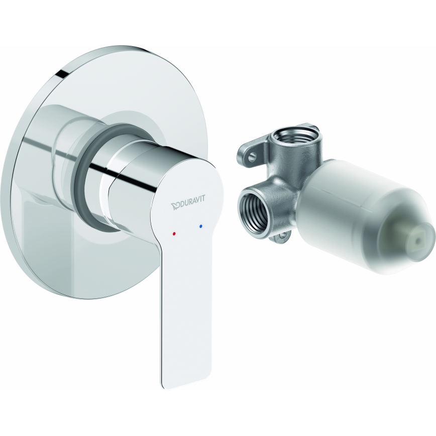 Duravit DC4210007010 - Duschblandare för inbyggd installation D-CODE polerad krom