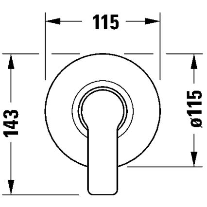 Duravit DC4210007010 - Duschblandare för inbyggd installation D-CODE polerad krom