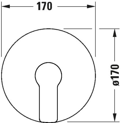 Duravit DC4210010046 - Duschblandare för infällt montage D-CODE matt svart