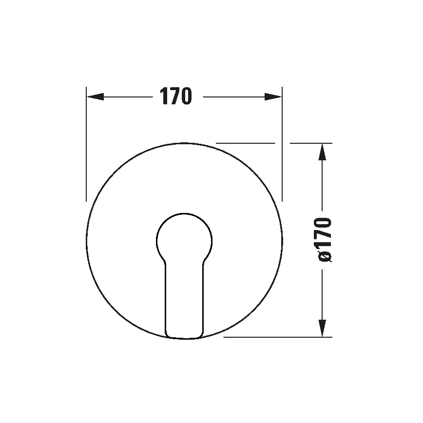 Duravit DC4210010046 - Duschblandare för infällt montage D-CODE matt svart