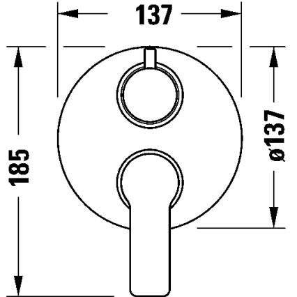 Duravit DC5210008010 - D-CODE duschblandare för infälld montering, blank krom
