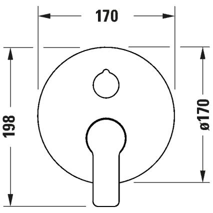Duravit DC5210012010 - Badkarsblandare för infälld installation D-CODE, polerad krom